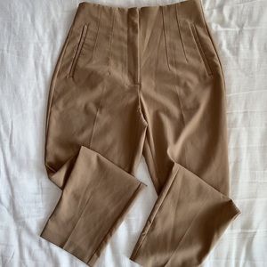 Zara EUC high waisted tan dressy ankle slacks